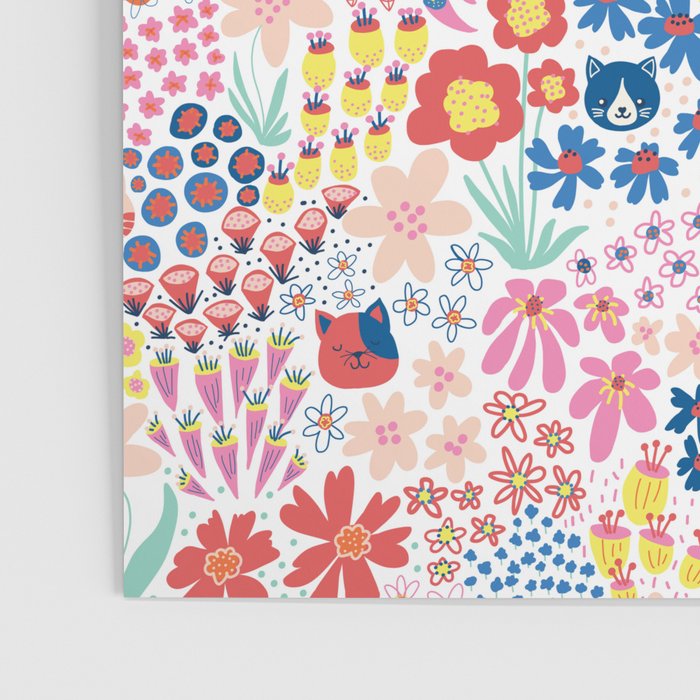 Cats Between Flowers Poster Gallery Image 3