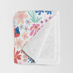 Cats Between Flowers Throw Blanket Gallery Image 3