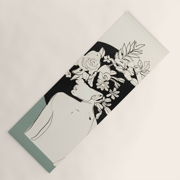 Bloom 8 Line Drawing Yoga Mat Gallery Image 1