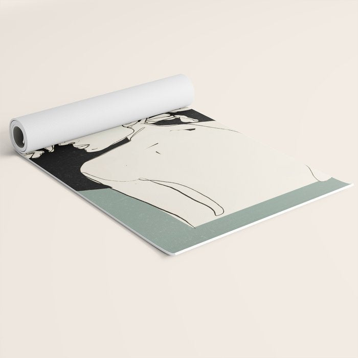 Bloom 8 Line Drawing Yoga Mat Gallery Image 2