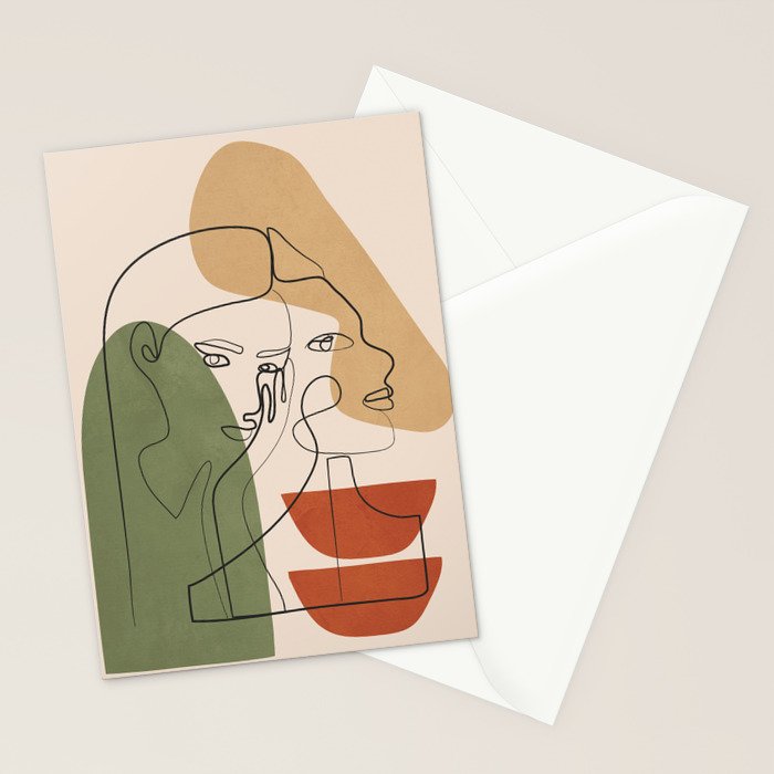 Abstract Faces 2  Stationery Card Gallery Image 2