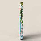 Cheetah Villa Architecture, Tropical Greece Jungle Animals, Botanical White Building & Boho Leopard iPhone Case Gallery Image 2