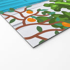 Cheetah Villa Architecture, Tropical Greece Jungle Animals, Botanical White Building & Boho Leopard Welcome Mat Gallery Image 2