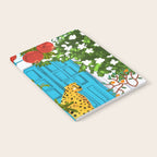 Cheetah Villa Architecture, Tropical Greece Jungle Animals, Botanical White Building & Boho Leopard Notebook Gallery Image 2