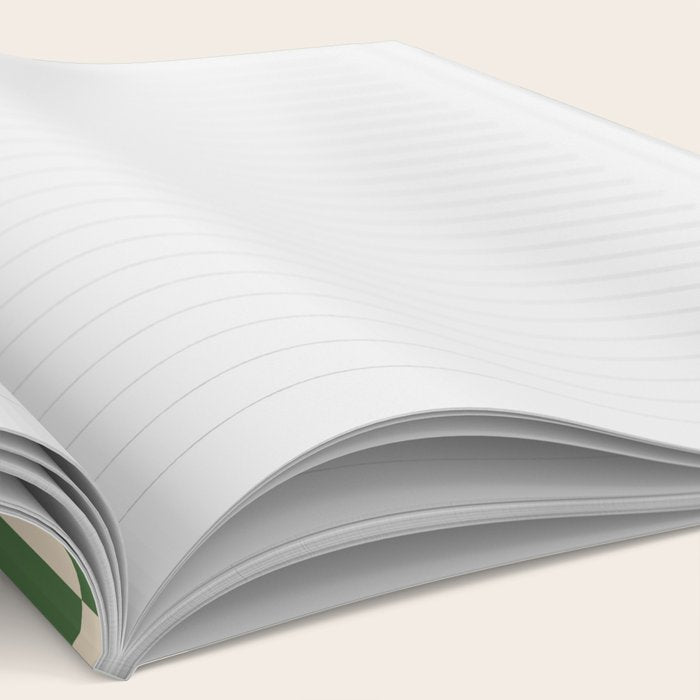 Retro Forest Green checkered Notebook Gallery Image 2