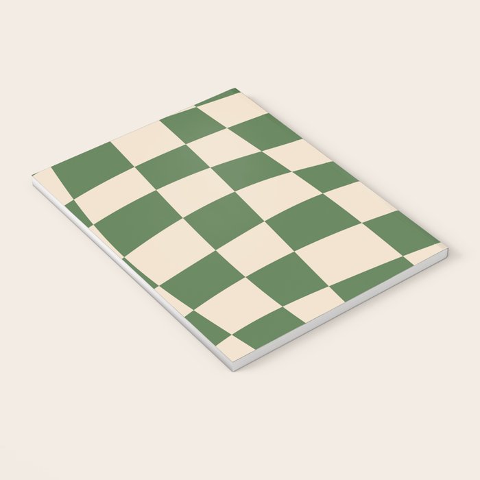 Retro Forest Green checkered Notebook Gallery Image 3