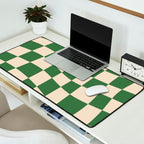 Retro Forest Green checkered Desk Mat Gallery Image 2