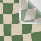 Retro Forest Green checkered Wall Tapestry Gallery Image 3