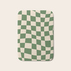 Retro Forest Green checkered Bath Mat Gallery Image 1