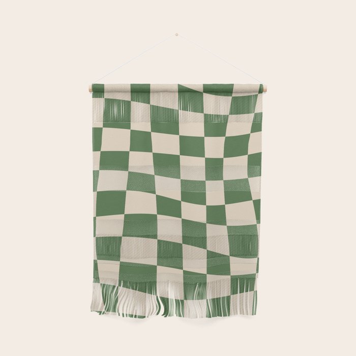 Retro Forest Green checkered Wall Hanging Gallery Image 1
