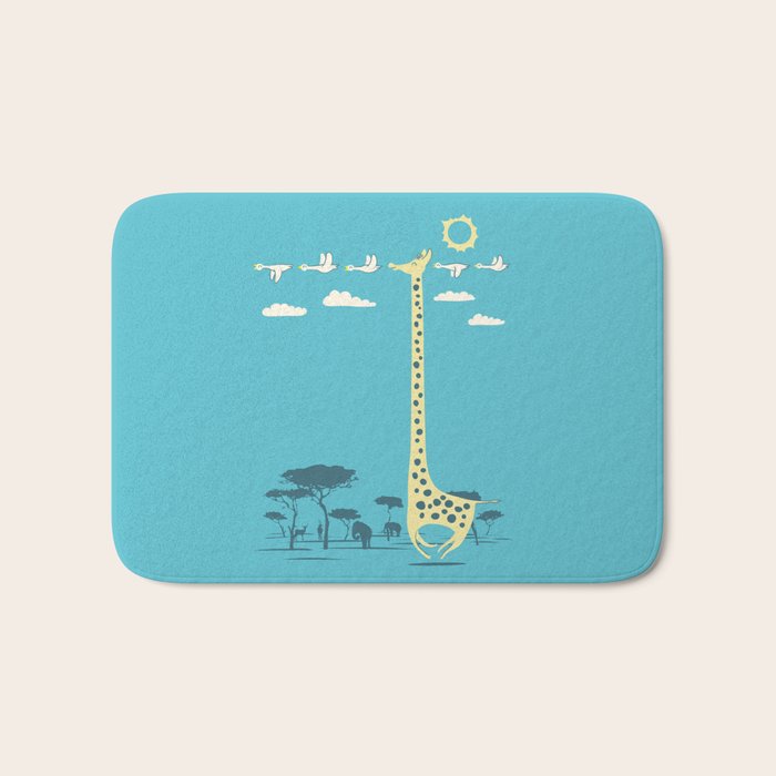 I'm like a bird (blue) Bath Mat Gallery Image 1