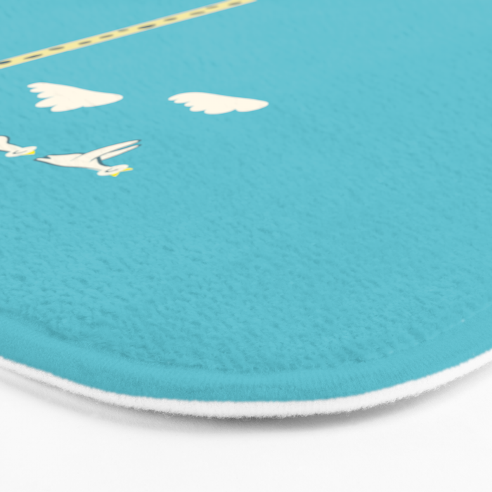 I'm like a bird (blue) Bath Mat Gallery Image 3