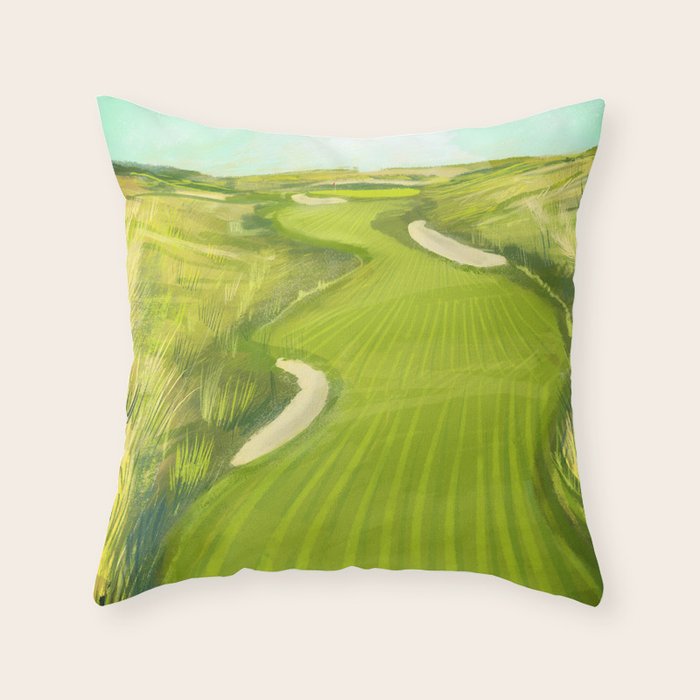 Links Golf Course Throw Pillow Gallery Image 6