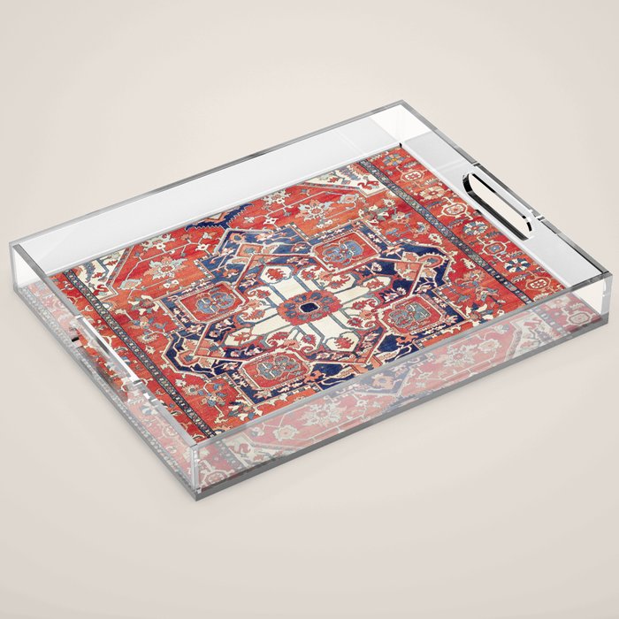 Heriz Azerbaijan Northwest Persian Rug Print Acrylic Tray Gallery Image 1