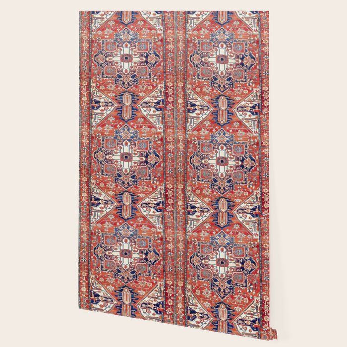 Heriz Azerbaijan Northwest Persian Rug Print Wallpaper Gallery Image 2