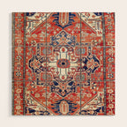Heriz Azerbaijan Northwest Persian Rug Print Wood Wall Art Gallery Image 1