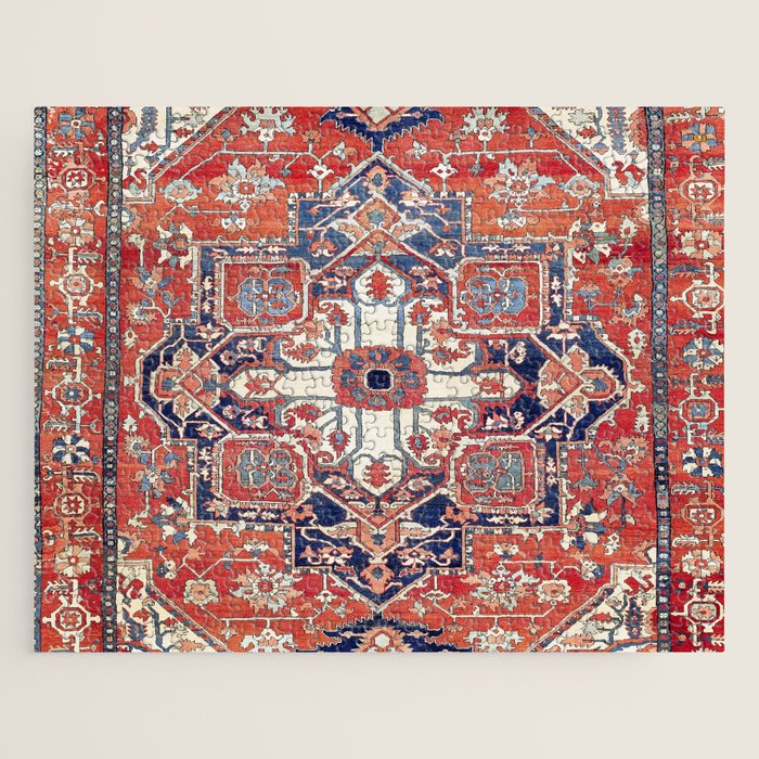 Heriz Azerbaijan Northwest Persian Rug Print Jigsaw Puzzle Gallery Image 1
