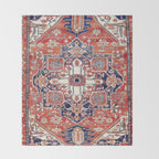 Heriz Azerbaijan Northwest Persian Rug Print Throw Blanket Gallery Image 2