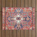 Heriz Azerbaijan Northwest Persian Rug Print Outdoor Rug Gallery Image 1