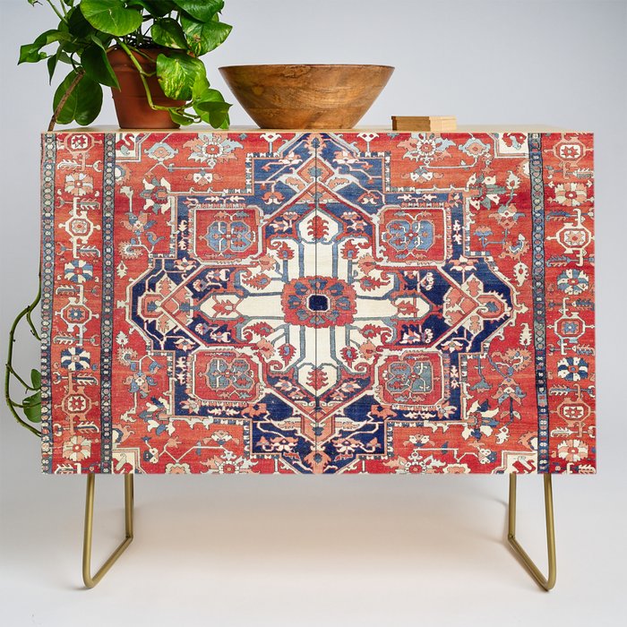 Heriz Azerbaijan Northwest Persian Rug Print Credenza Gallery Image 1