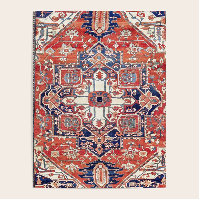 Heriz Azerbaijan Northwest Persian Rug Print Poster Gallery Image 4