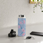 Coastal Oysters on the Beach in Sea Blue & Lavender Water Bottle Gallery Image 4