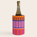 Colorful and Bold Block Stripe Pattern in Pink Orange Blue Green Wine Chiller Gallery Image 2