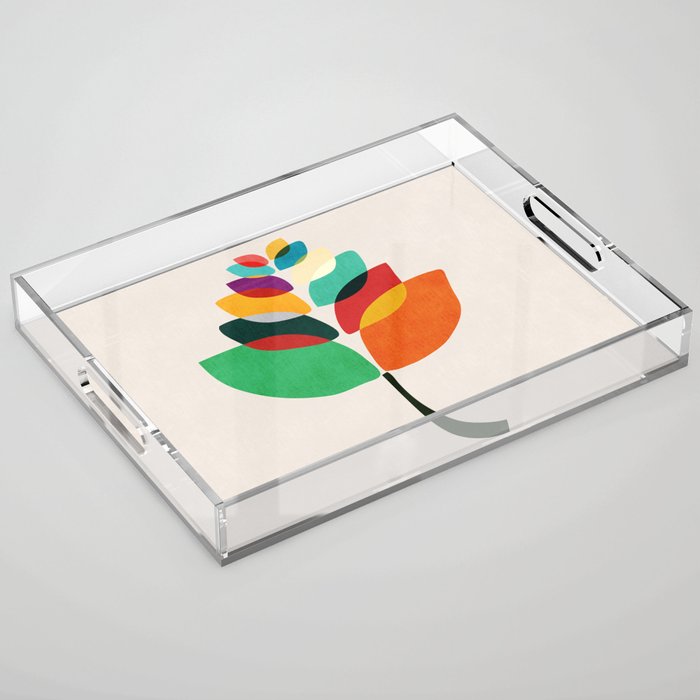 Lotus flower Acrylic Tray Gallery Image 1