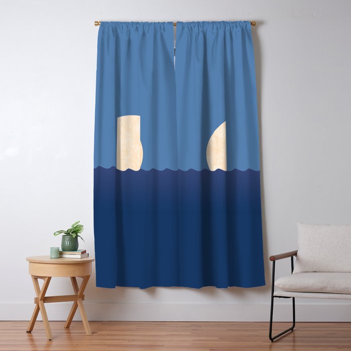 Moonrise Night Sky Window Curtain Gallery Image 1