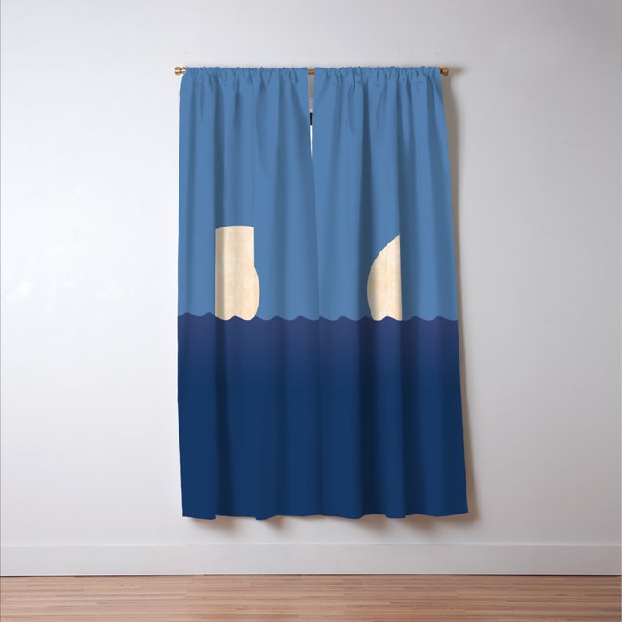 Moonrise Night Sky Window Curtain Gallery Image 3