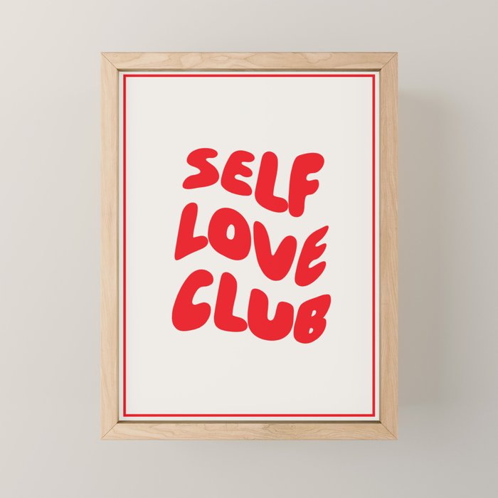Self Love Club Red Mini Art Print Gallery Image 1