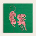 The Chase: Pink Tiger Edition Wood Wall Art Gallery Image 1