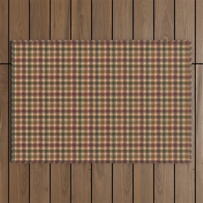 Cozy Vintage Plaid Outdoor Rug Gallery Image 1