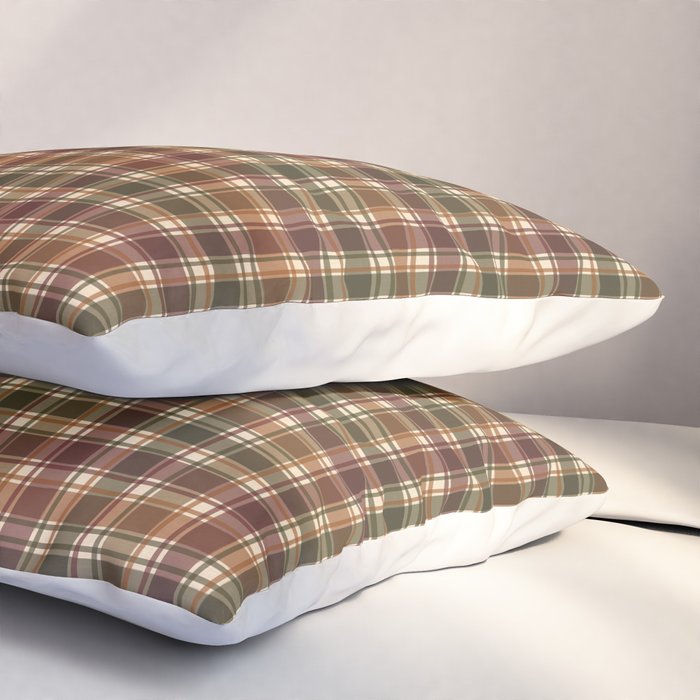 Cozy Vintage Plaid Pillow Sham Gallery Image 3