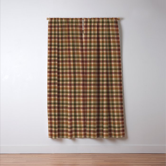 Cozy Vintage Plaid Window Curtain Gallery Image 3