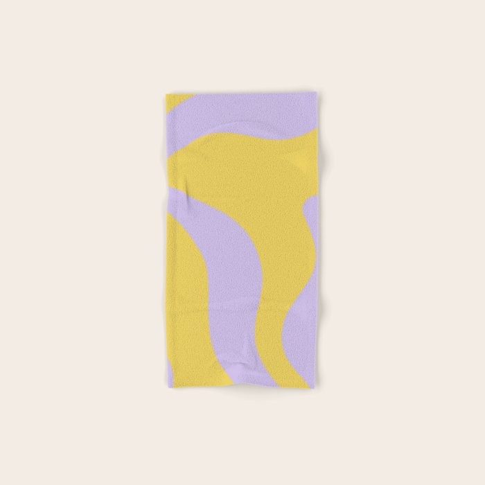 Wavy Land - Lime & Lilac Bath Towel Gallery Image 1