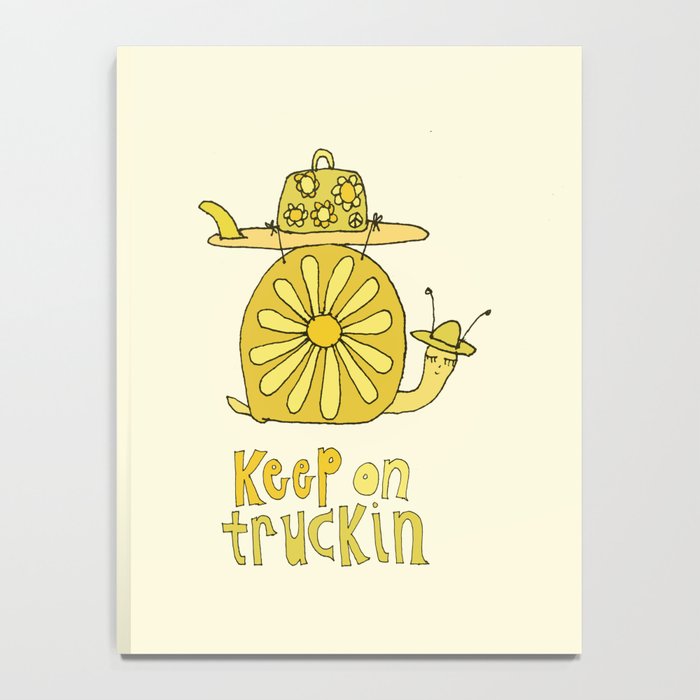 keep on truckin surfy snail // retro surf art by surfy birdy Notebook Gallery Image 4