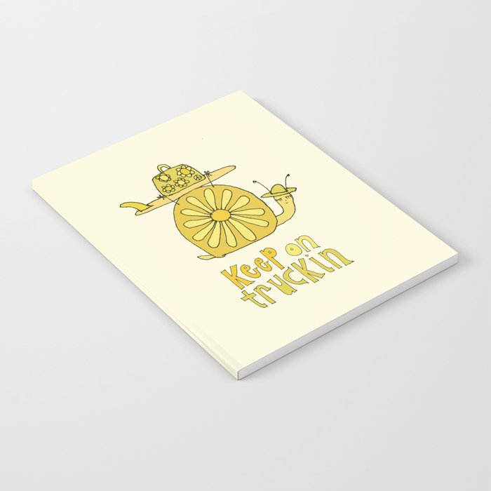 keep on truckin surfy snail // retro surf art by surfy birdy Notebook Gallery Image 2