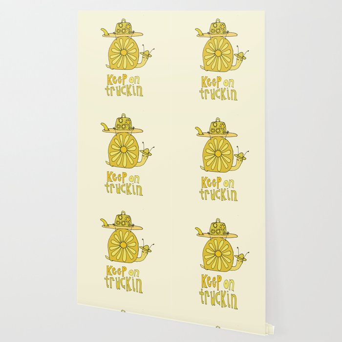 keep on truckin surfy snail // retro surf art by surfy birdy Wallpaper Gallery Image 2
