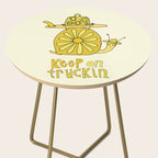 keep on truckin surfy snail // retro surf art by surfy birdy Side Table Gallery Image 2
