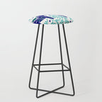 Swedish Dala Horses - Navy & Blue Palette Stool Gallery Image 1