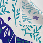 Swedish Dala Horses - Navy & Blue Palette Wall Tapestry Gallery Image 3