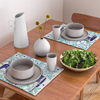 Swedish Dala Horses - Navy & Blue Palette Placemat Gallery Image 2