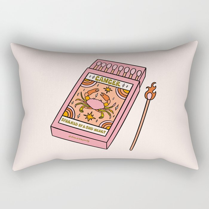 Cancer Zodiac Matchbox Rectangular Pillow Gallery Image 2
