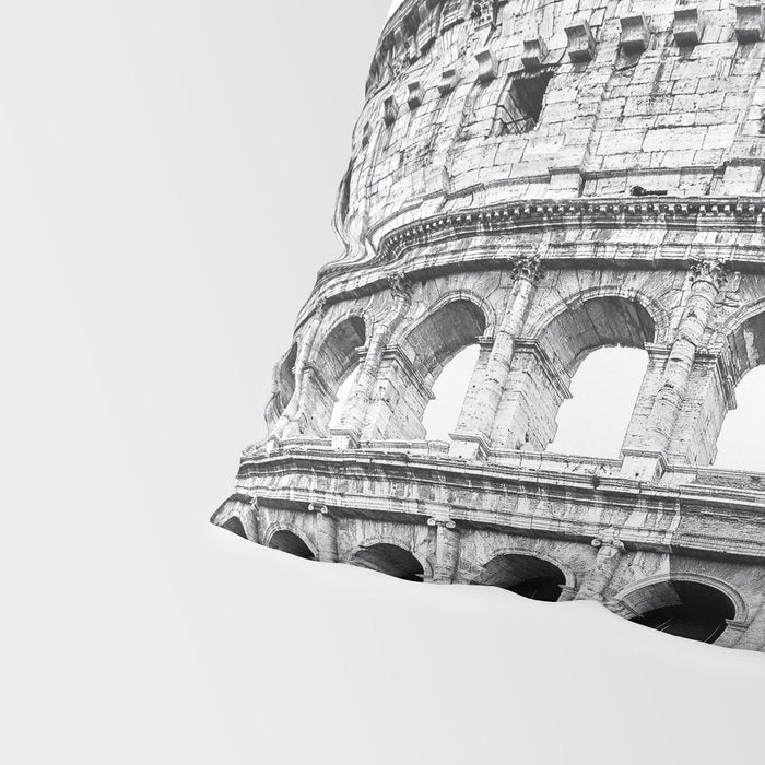 Colosseum Rome Black and White Pillow Sham Gallery Image 4