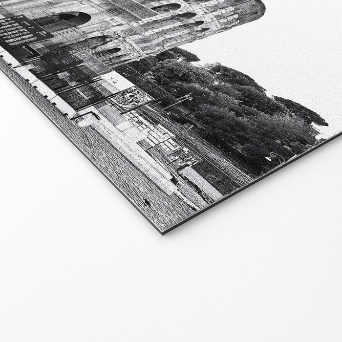 Colosseum Rome Black and White Welcome Mat Gallery Image 2