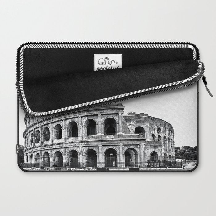 Colosseum Rome Black and White Laptop Sleeve Gallery Image 2