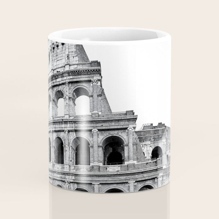 Colosseum Rome Black and White Coffee Mug Gallery Image 4