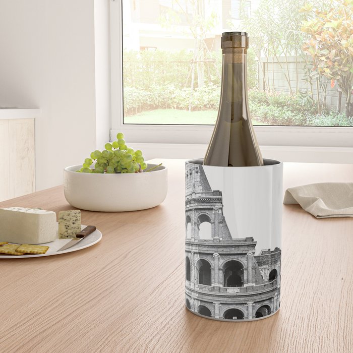 Colosseum Rome Black and White Wine Chiller Gallery Image 4