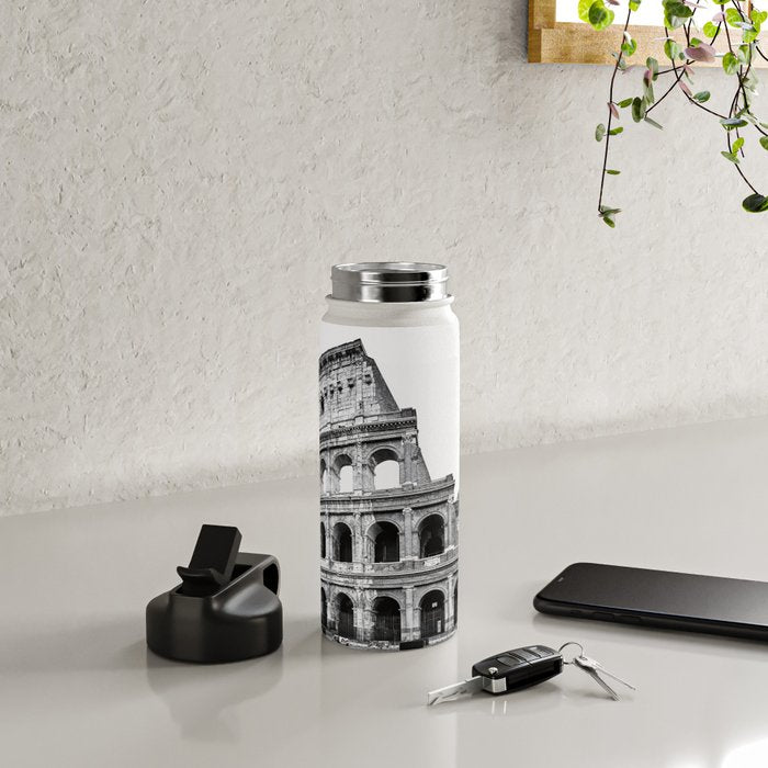 Colosseum Rome Black and White Water Bottle Gallery Image 4